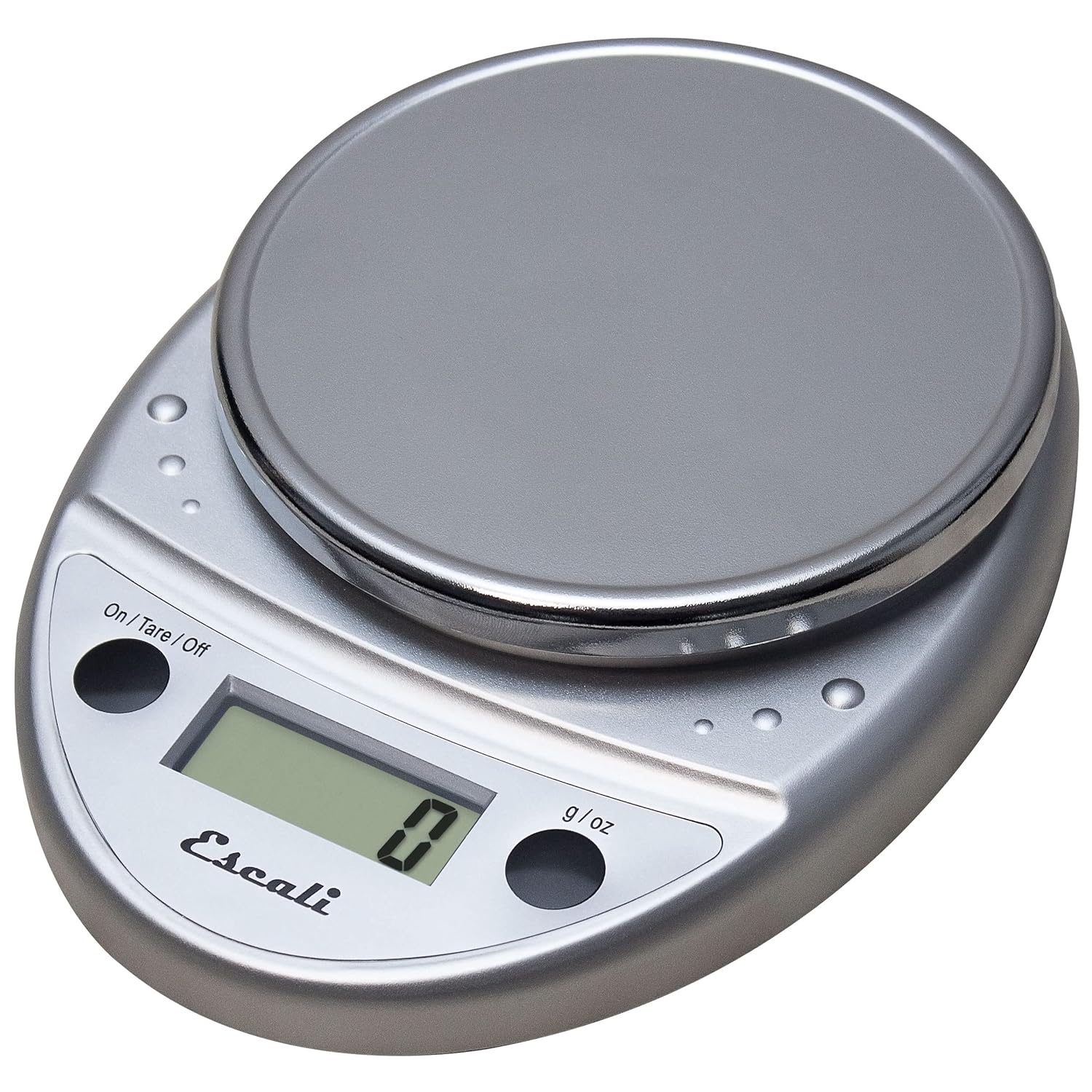 Digital kitchen scale used for weighing sourdough ingredients